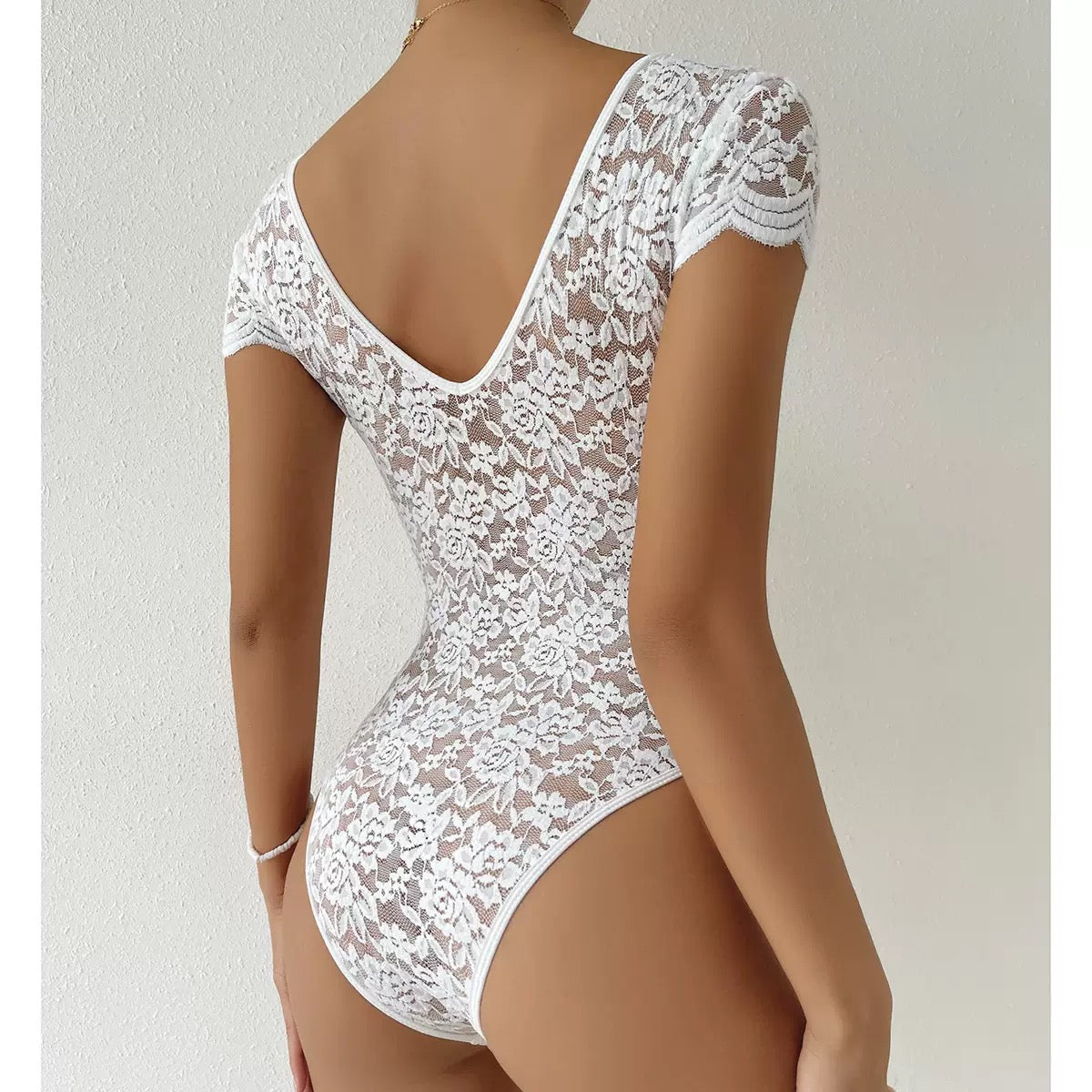 Women’s Sexy Lace V-Neck Bodysuit